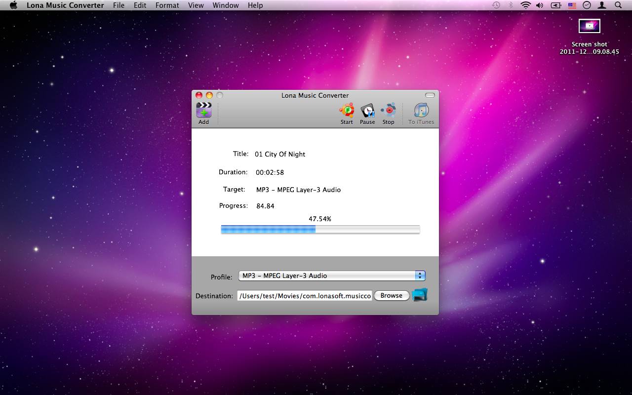 Screenshot of Lona Music Converter Screenshot of Lona Music Converter